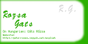 rozsa gats business card
