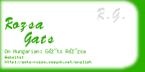 rozsa gats business card